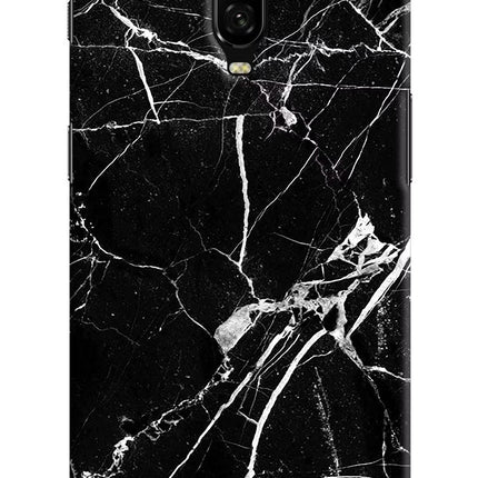 Black Marble Pattern Oneplus 6T Hard Case Back Cover by Casekaro