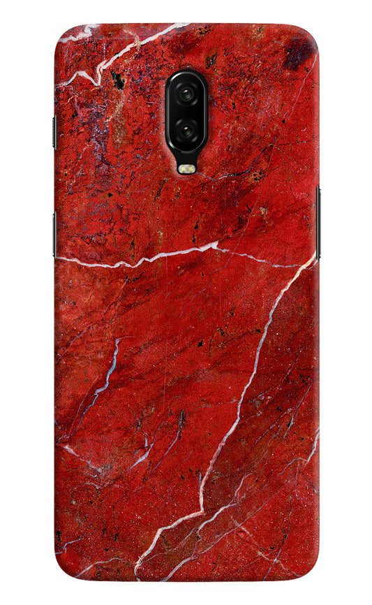 Red Marble Design Oneplus 6T Hard Case Back Cover by Casekaro