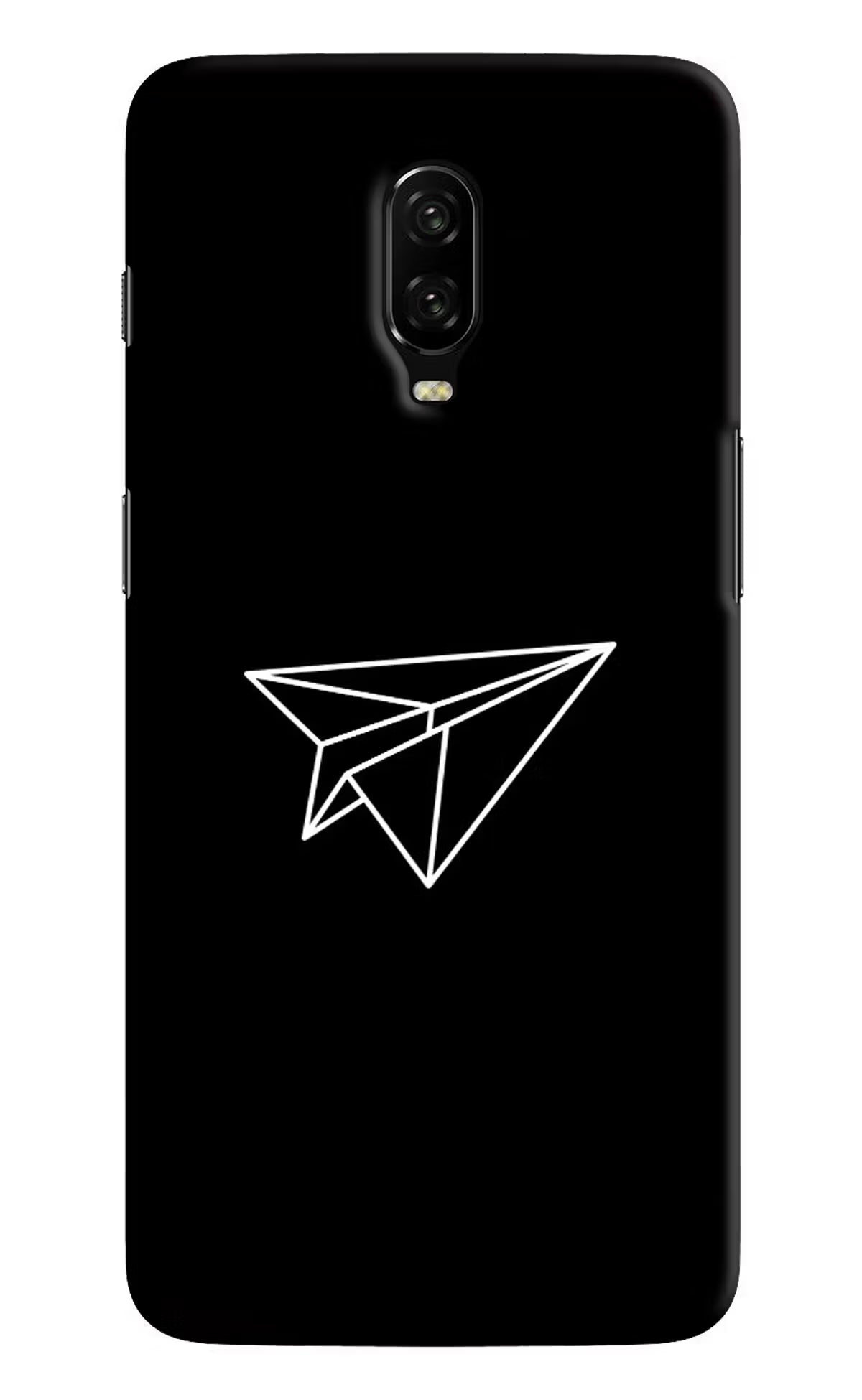 Paper Plane White Oneplus 6T Hard Case Back Cover by Casekaro