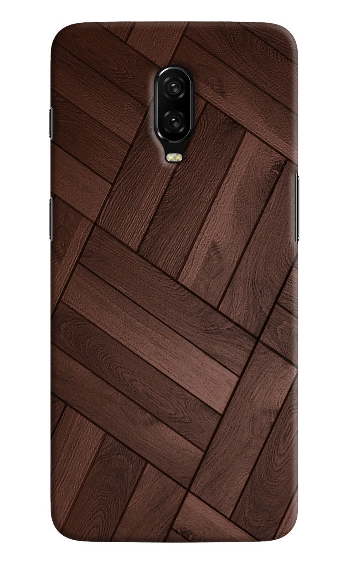 Wooden Texture Design Oneplus 6T Hard Case Back Cover by Casekaro