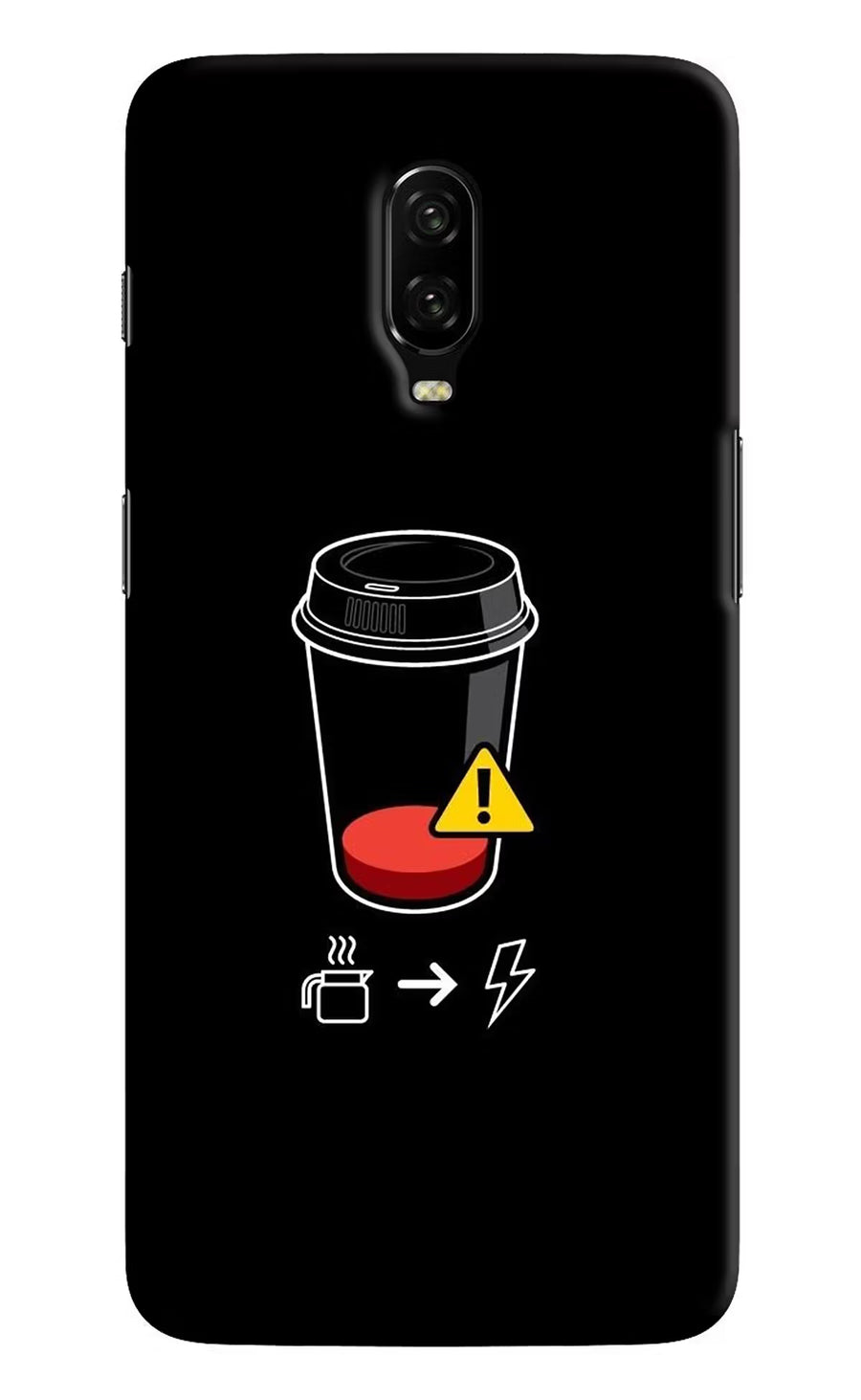 Coffee Oneplus 6T Back Cover, Hard case
