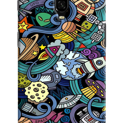 Space Abstract Oneplus 6T Hard Case Back Cover by Casekaro