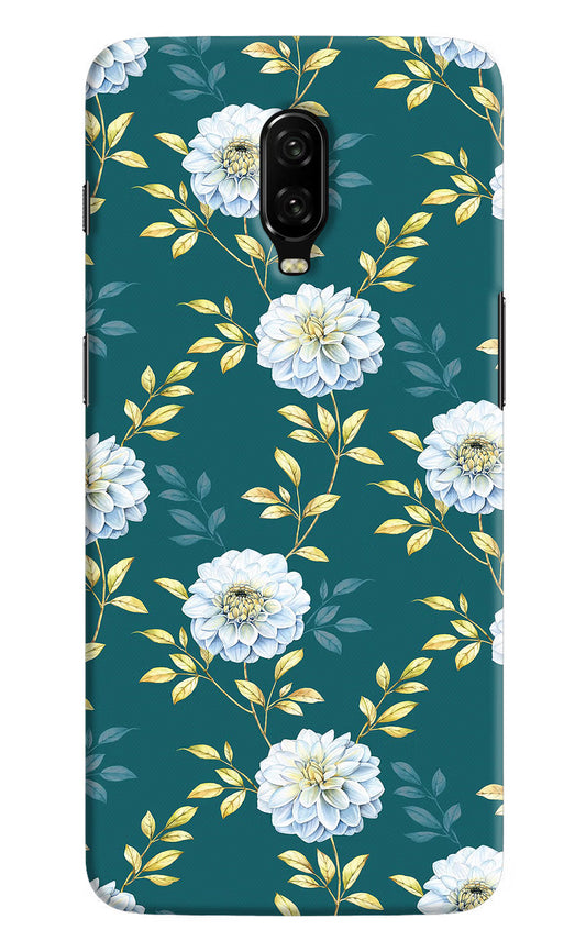 Flowers Oneplus 6T Hard Case Back Cover by Casekaro