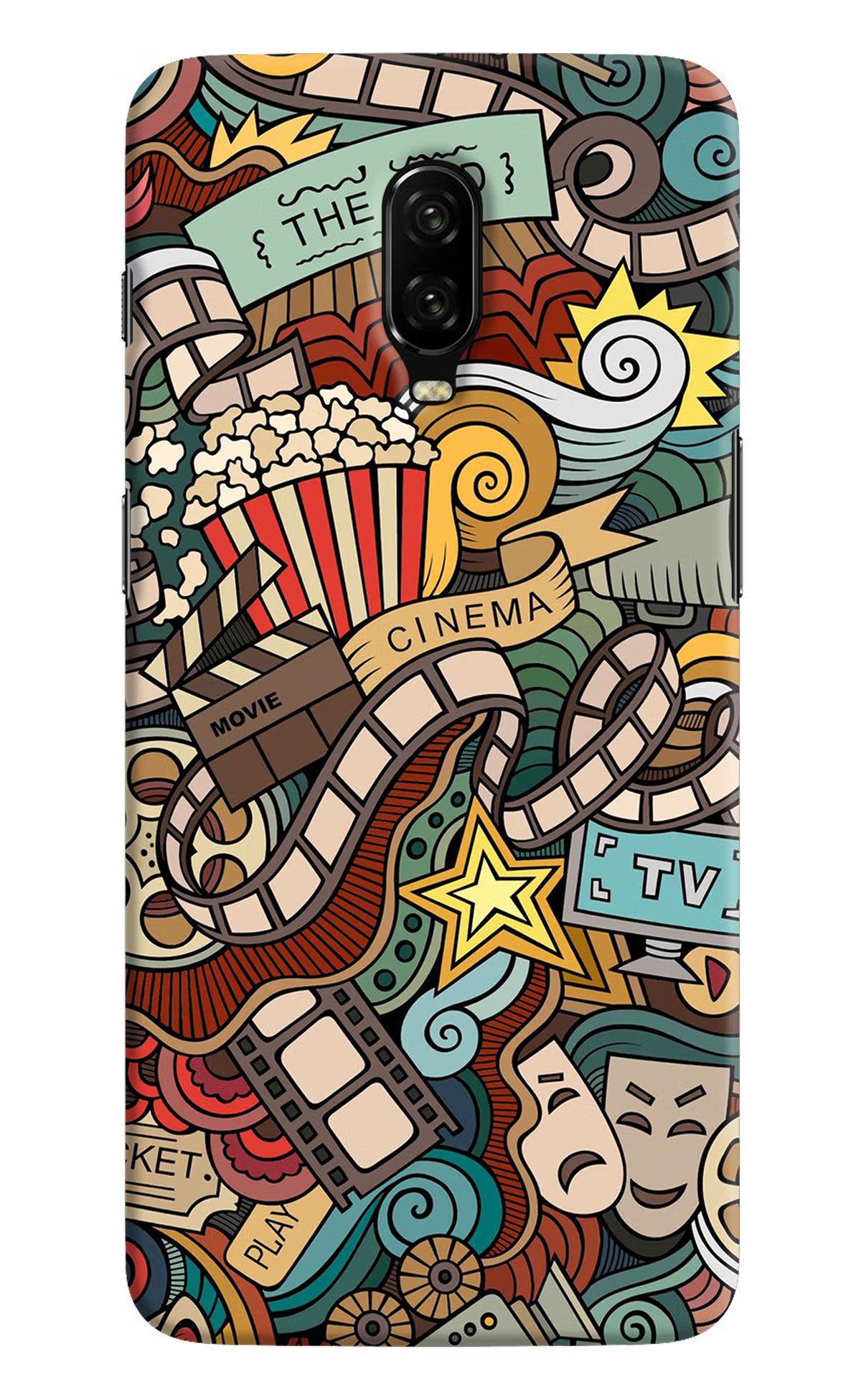 Cinema Abstract Oneplus 6T Hard Case Back Cover by Casekaro