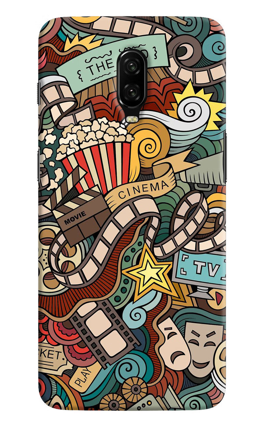 Cinema Abstract Oneplus 6T Back Cover, Hard case