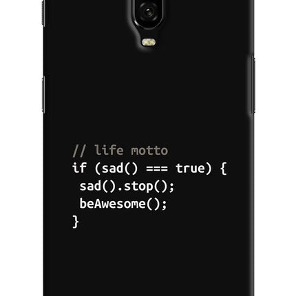Life Motto Code Oneplus 6T Hard Case Back Cover by Casekaro