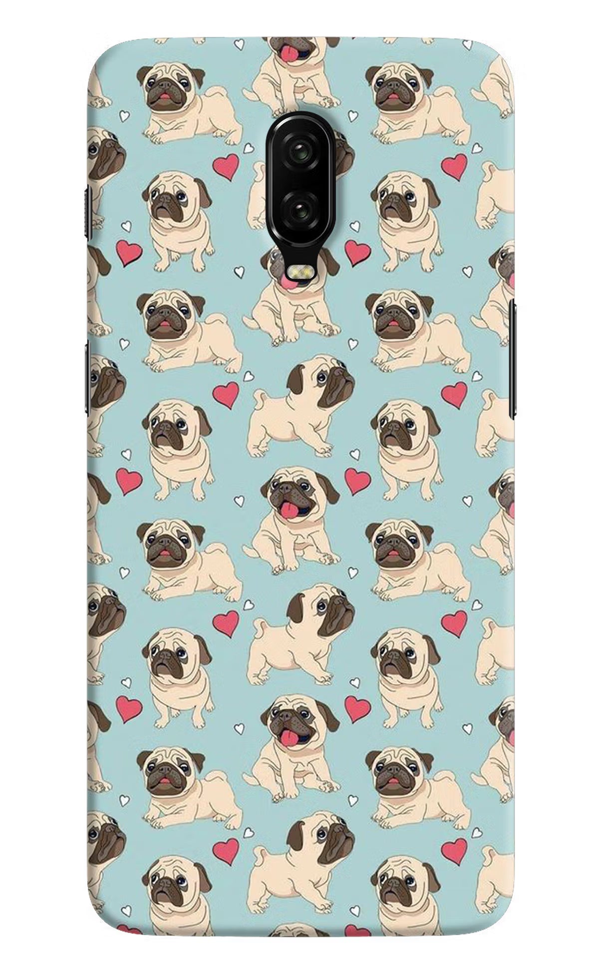 Pug Dog Oneplus 6T Hard Case Back Cover by Casekaro
