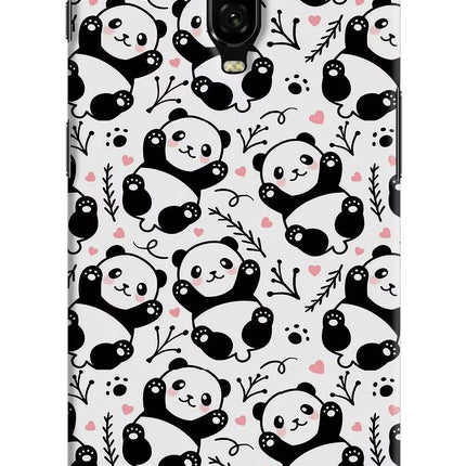 Cute Panda Oneplus 6T Hard Case Back Cover by Casekaro