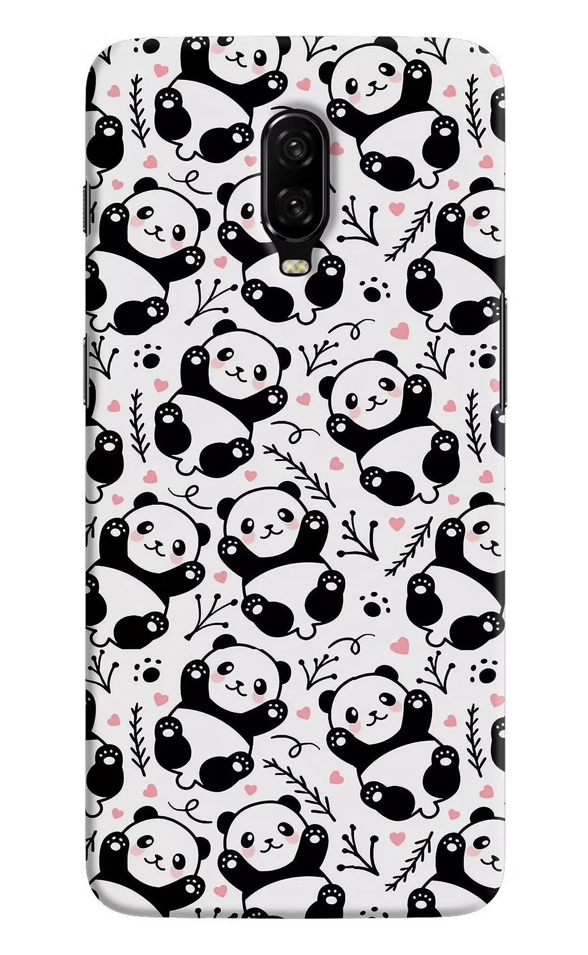 Cute Panda Oneplus 6T Hard Case Back Cover by Casekaro