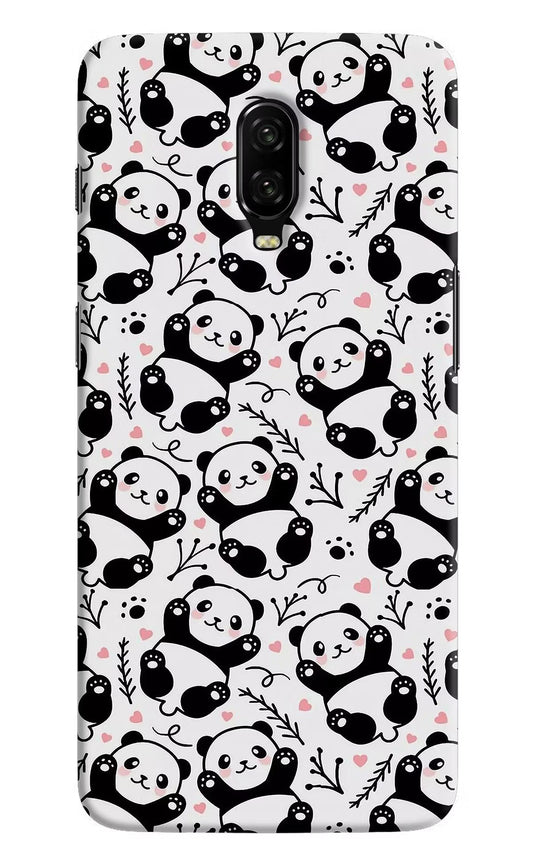 Cute Panda Oneplus 6T Hard Case Back Cover by Casekaro
