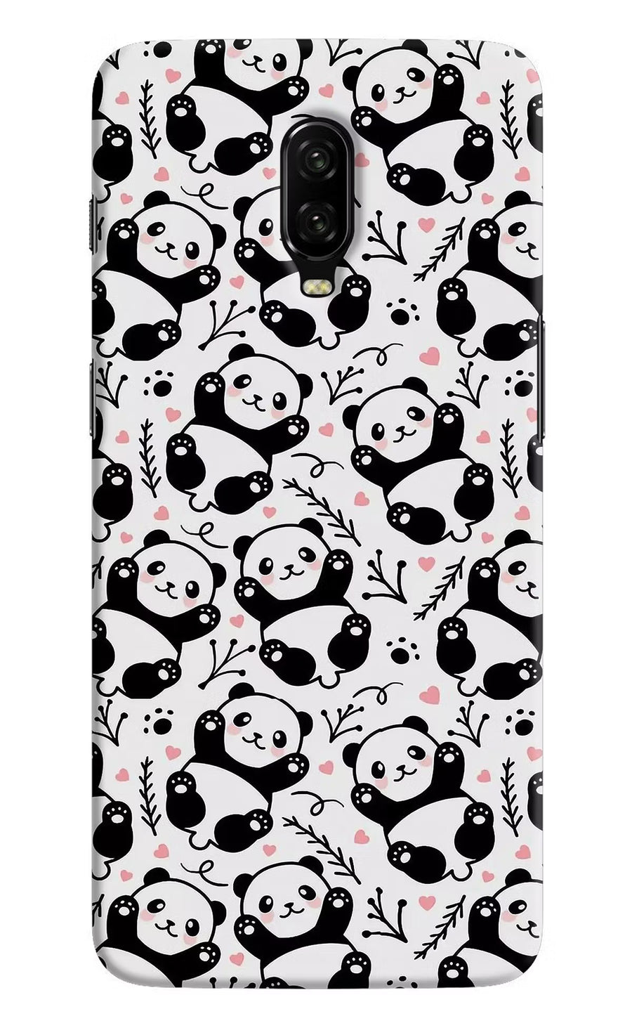 Cute Panda Oneplus 6T Back Cover, Hard case