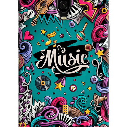 Music Graffiti Oneplus 6T Hard Case Back Cover by Casekaro