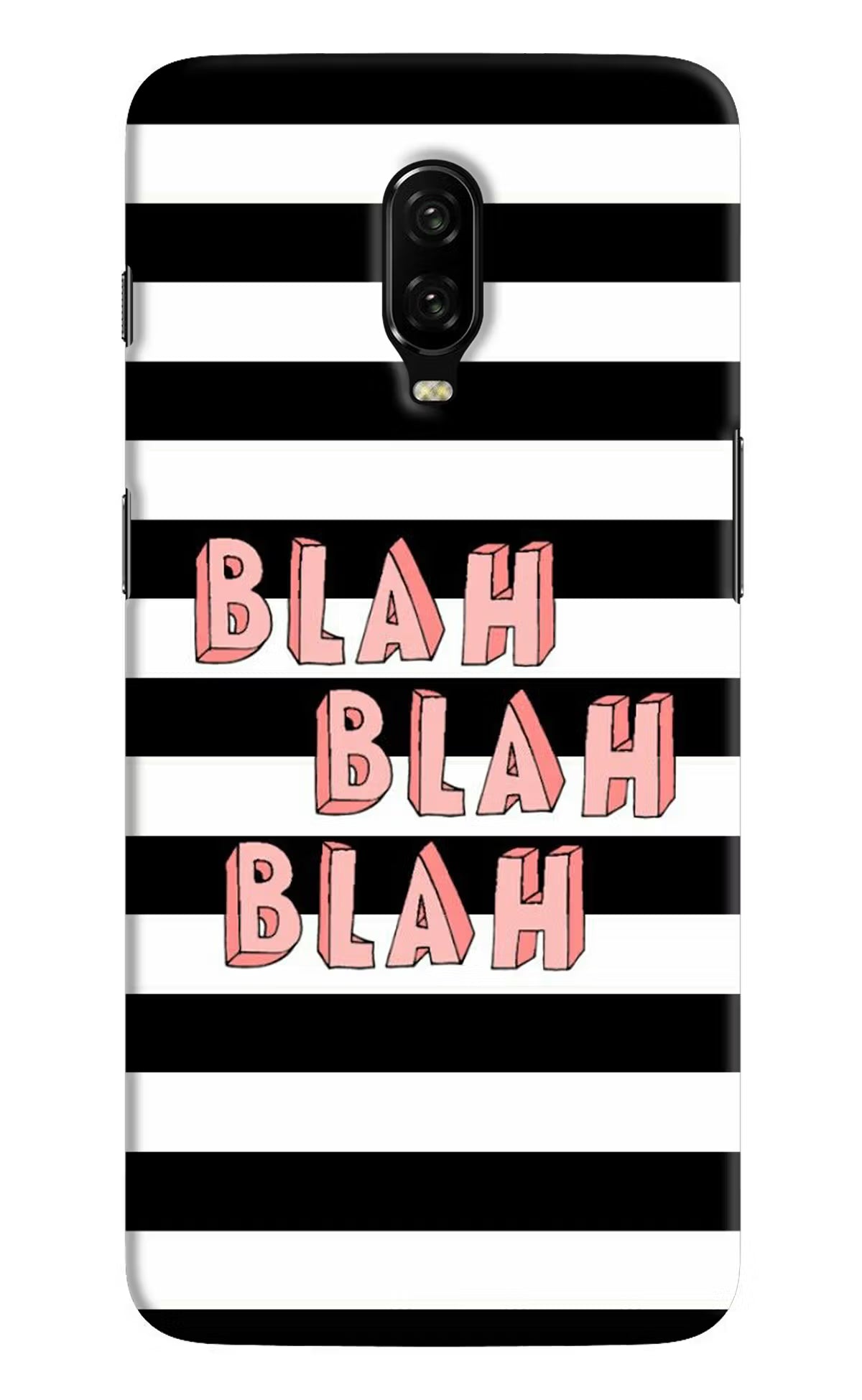 Blah Blah Blah Oneplus 6T Hard Case Back Cover by Casekaro