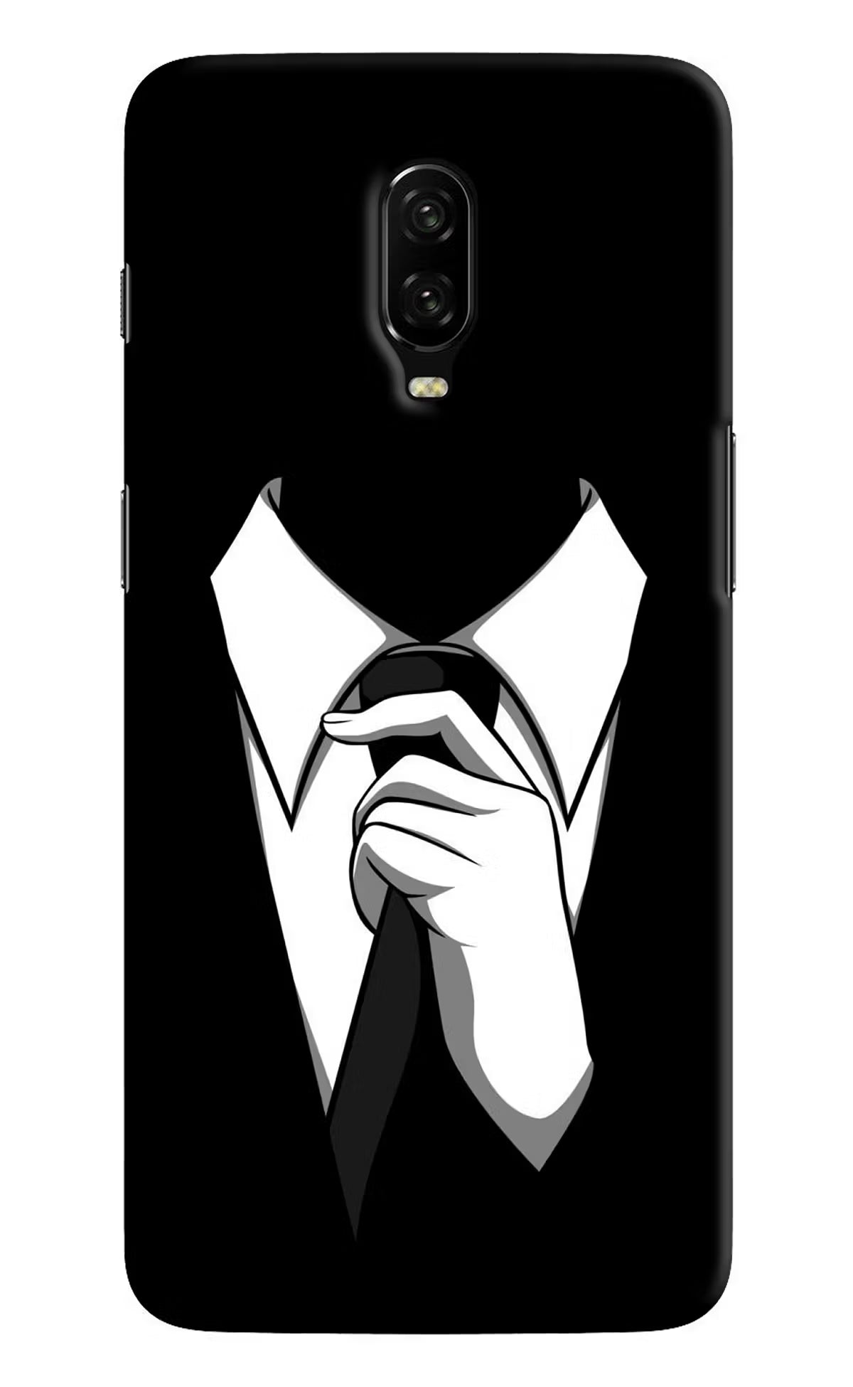 Black Tie Oneplus 6T Hard Case Back Cover by Casekaro