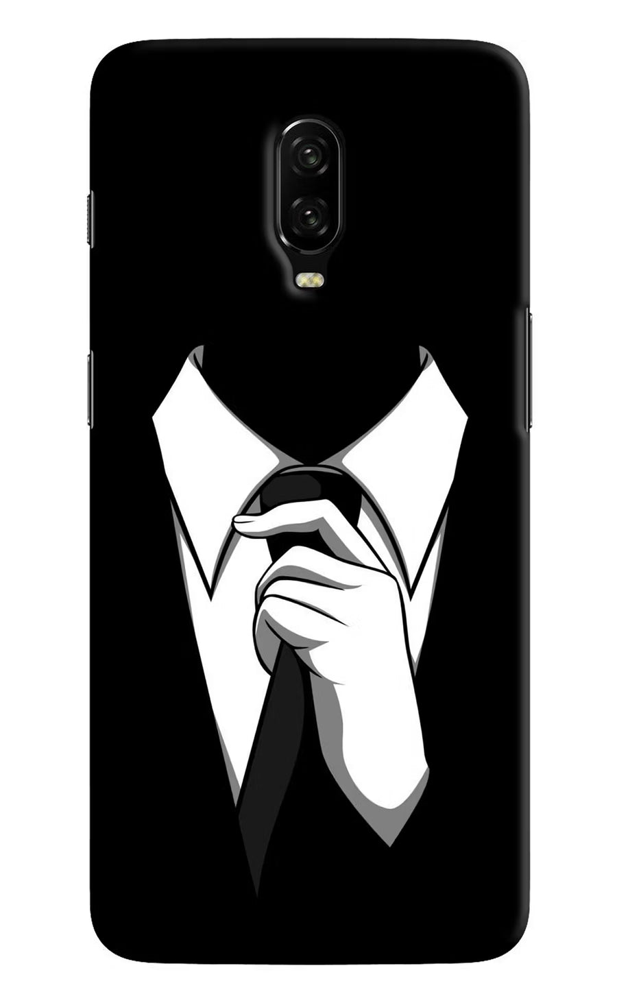 Black Tie Oneplus 6T Back Cover, Hard case