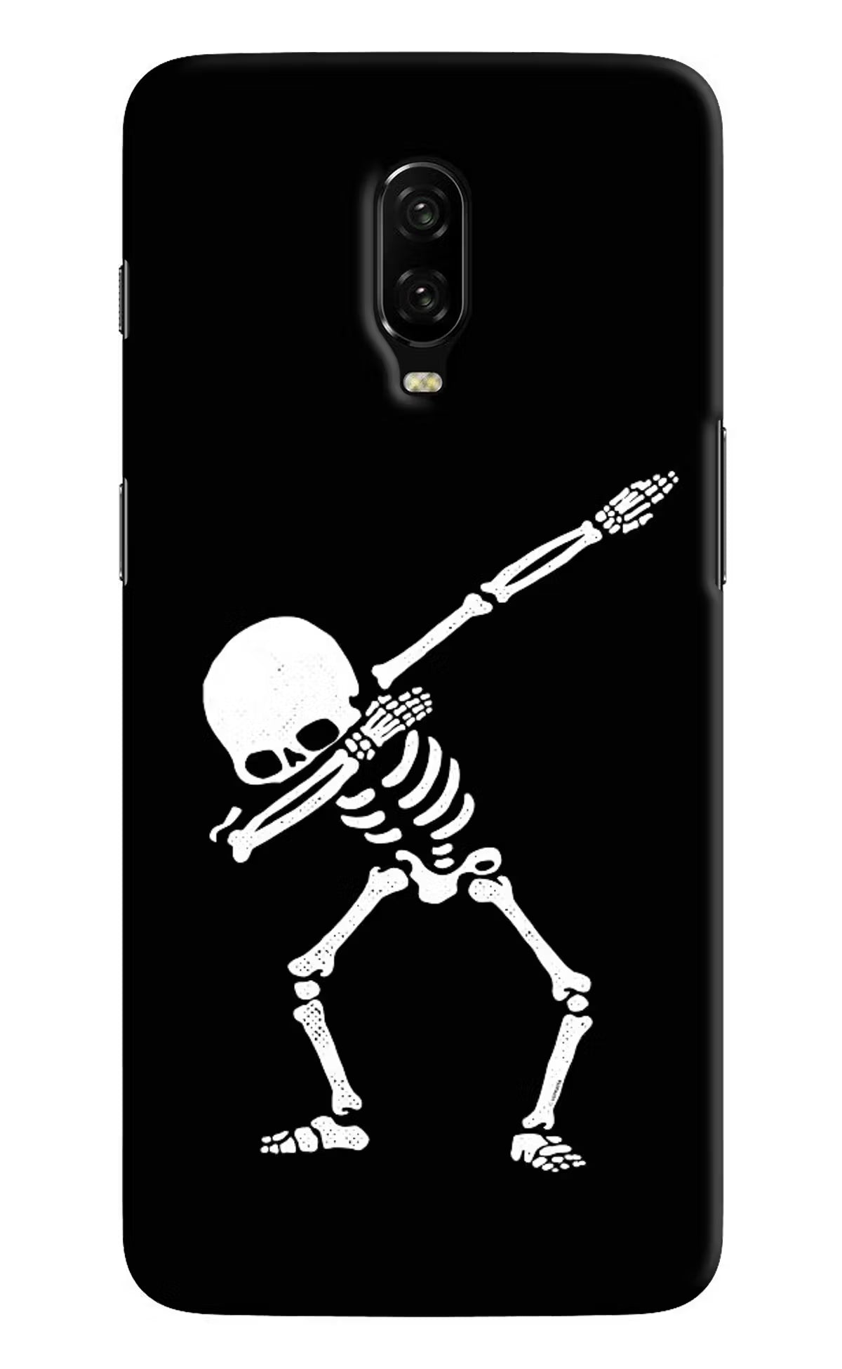 Dabbing Skeleton Art Oneplus 6T Hard Case Back Cover by Casekaro