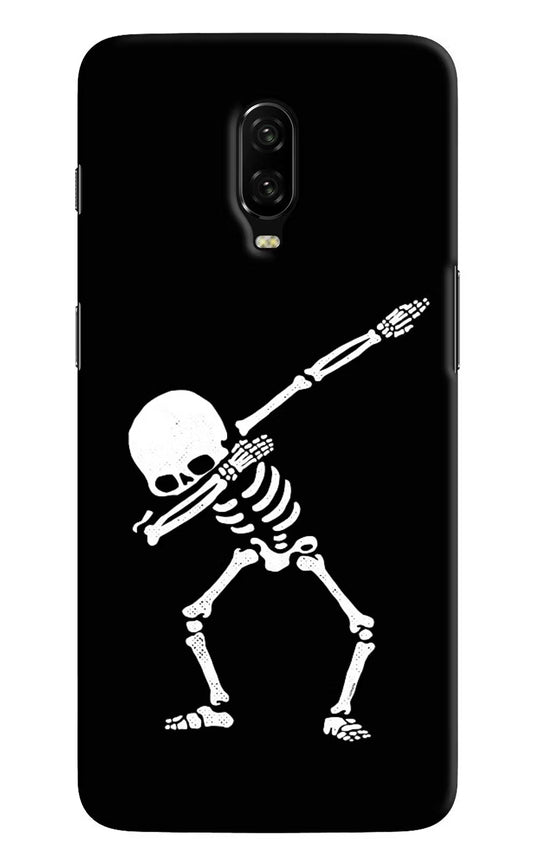 Dabbing Skeleton Art Oneplus 6T Hard Case Back Cover by Casekaro