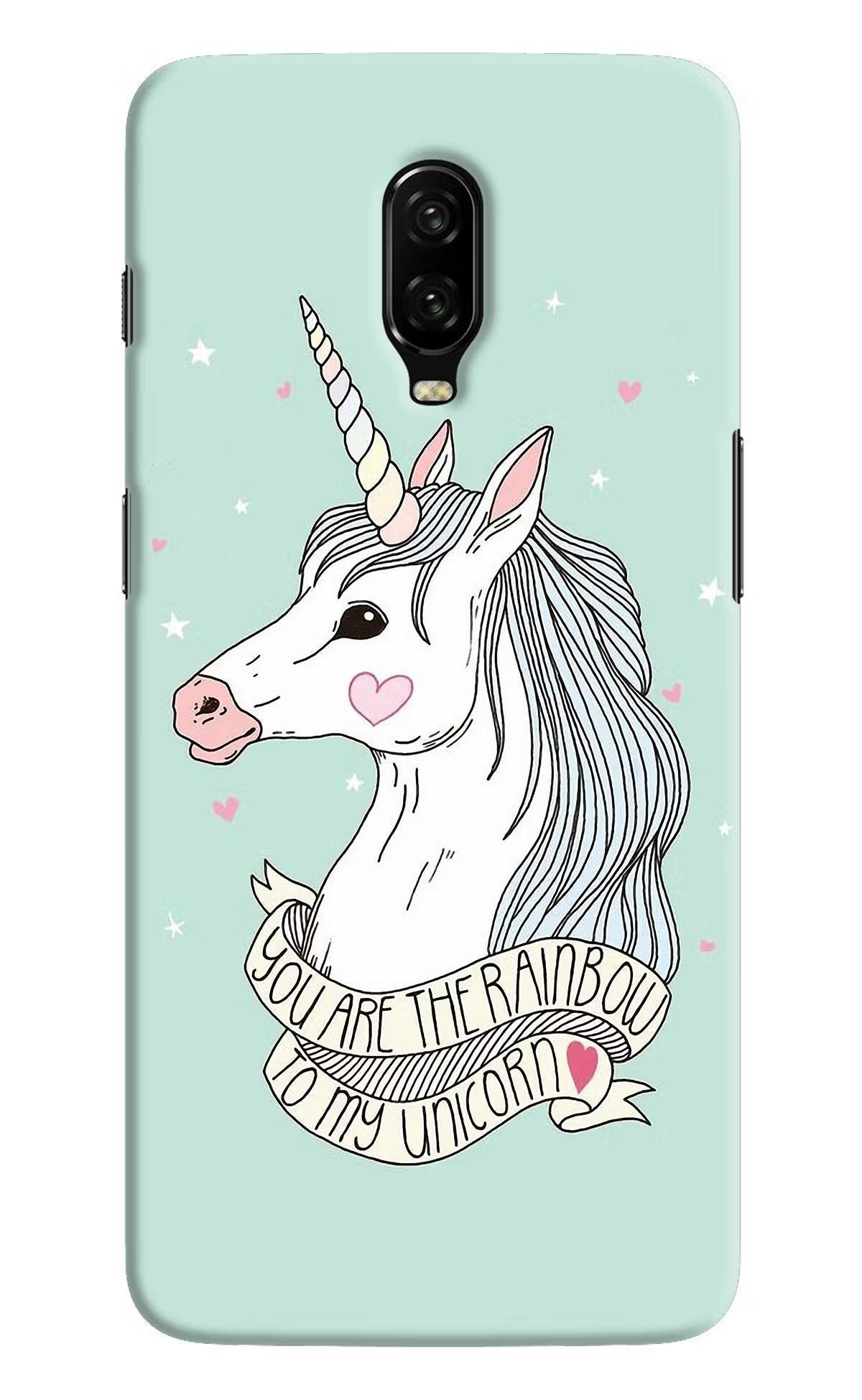 Unicorn Wallpaper Oneplus 6T Hard Case Back Cover by Casekaro