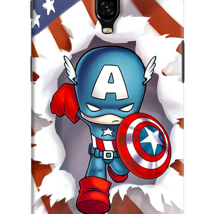 Captain America Oneplus 6T Hard Case Back Cover by Casekaro