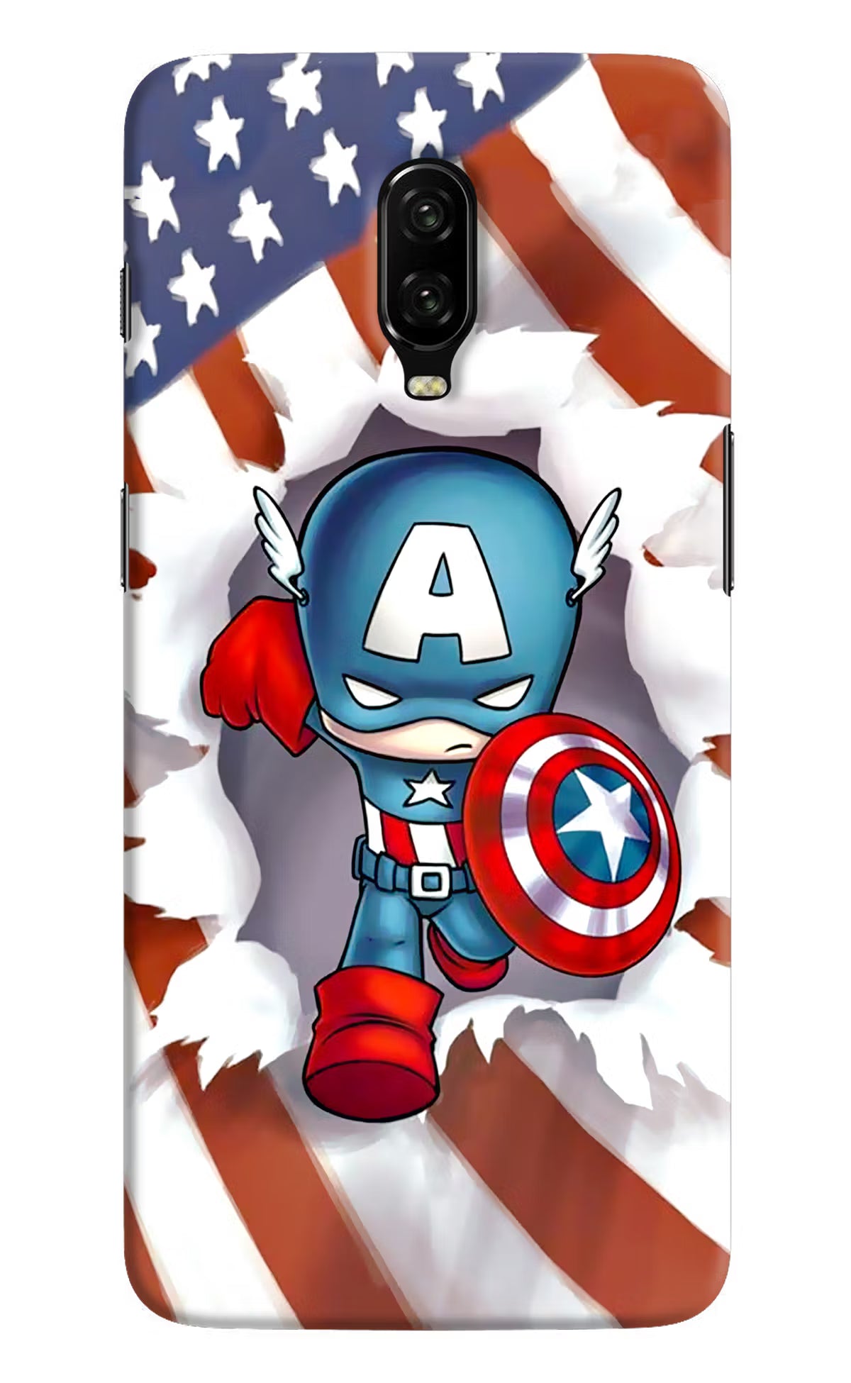 Captain America Oneplus 6T Hard Case Back Cover by Casekaro