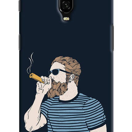 Smoking Oneplus 6T Hard Case Back Cover by Casekaro