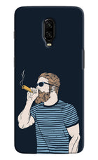 Smoking Oneplus 6T Hard Case Back Cover by Casekaro