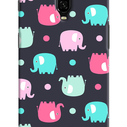 Elephants Oneplus 6T Hard Case Back Cover by Casekaro