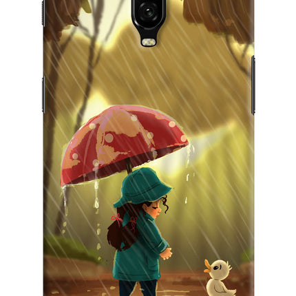 Rainy Day Oneplus 6T Hard Case Back Cover by Casekaro