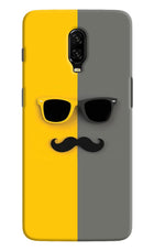 Sunglasses with Mustache Oneplus 6T Hard Case Back Cover by Casekaro