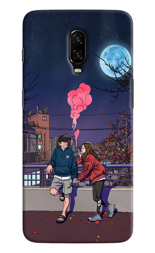Chilling Couple Oneplus 6T Hard Case Back Cover by Casekaro