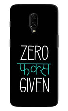 Zero Fucks Given Oneplus 6T Hard Case Back Cover by Casekaro