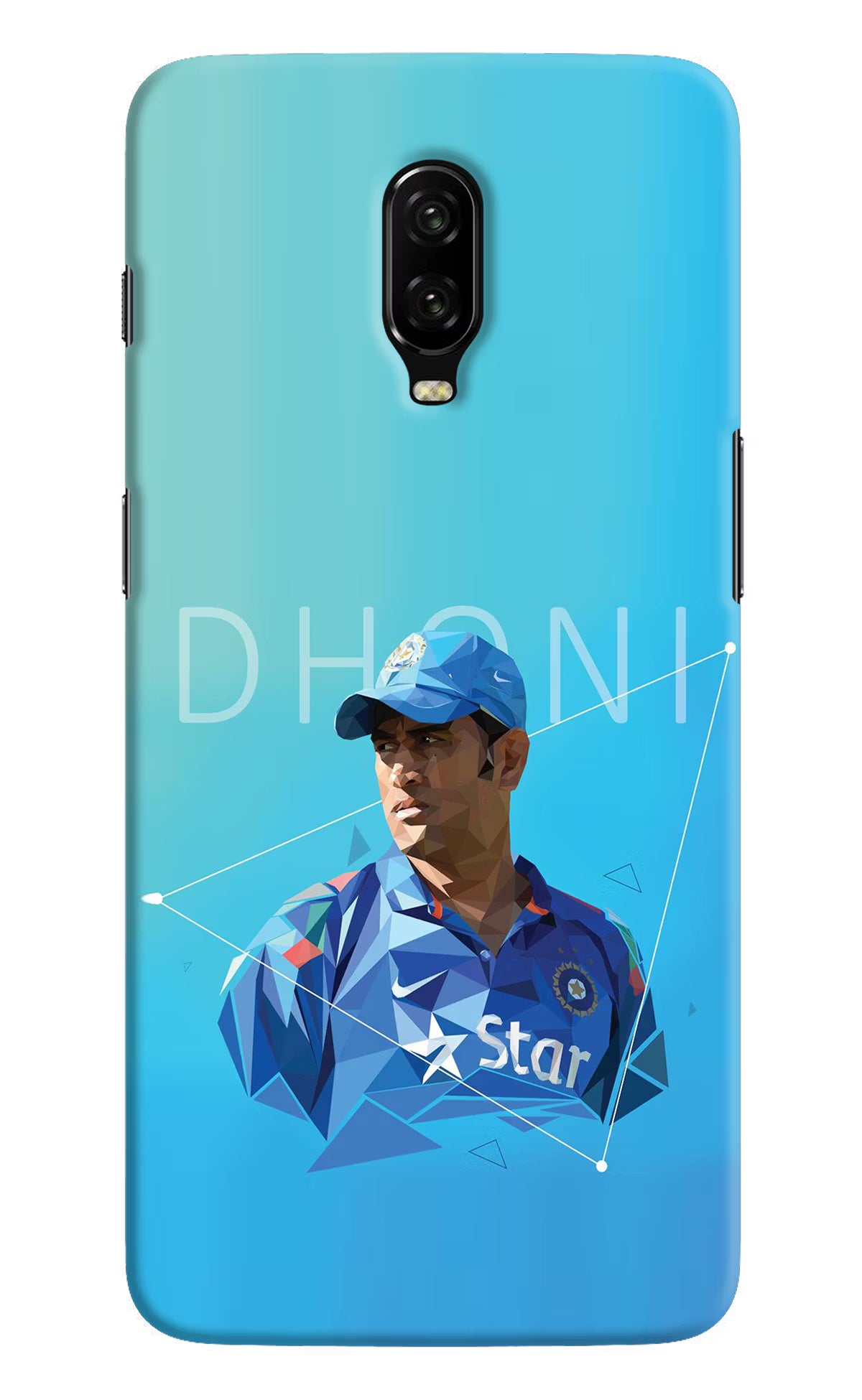 Dhoni Artwork Oneplus 6T Hard Case Back Cover by Casekaro