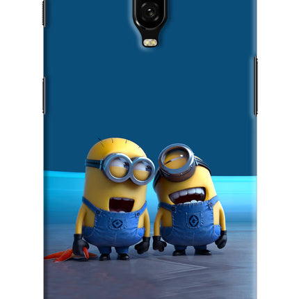 Minion Laughing Oneplus 6T Hard Case Back Cover by Casekaro
