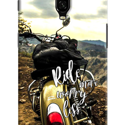 Ride More Worry Less Oneplus 6T Hard Case Back Cover by Casekaro