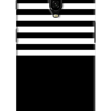 Black and White Print Oneplus 6T Hard Case Back Cover by Casekaro