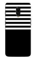 Black and White Print Oneplus 6T Hard Case Back Cover by Casekaro