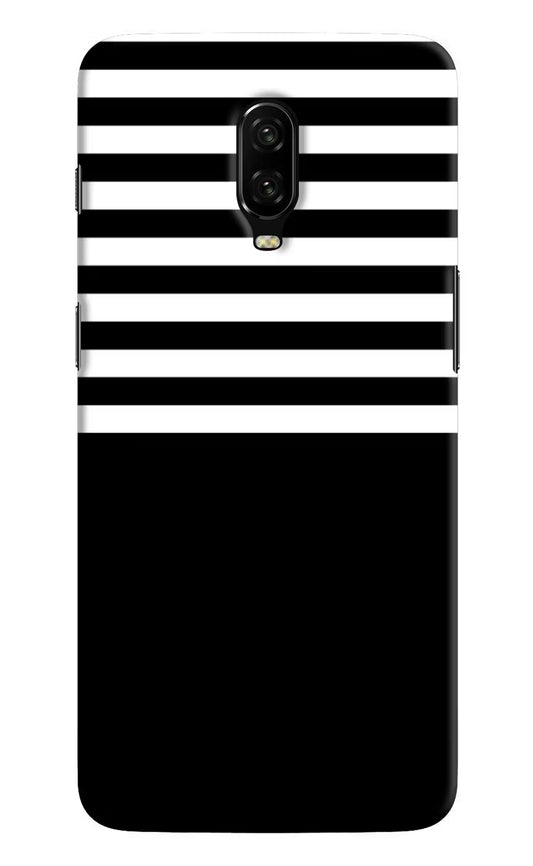 Black and White Print Oneplus 6T Hard Case Back Cover by Casekaro