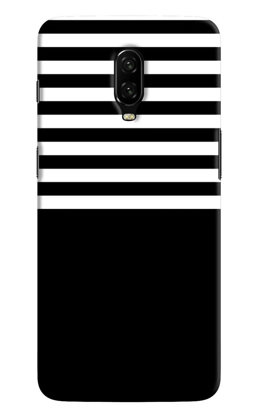 Black and White Print Oneplus 6T Back Cover, Hard case