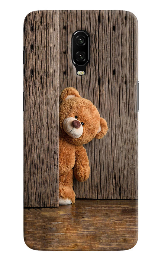 Teddy Wooden Oneplus 6T Hard Case Back Cover by Casekaro