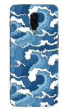 Blue Waves Oneplus 6T Hard Case Back Cover by Casekaro