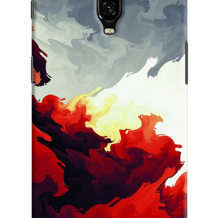 Fire Cloud Oneplus 6T Hard Case Back Cover by Casekaro