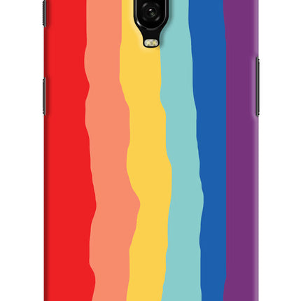 Rainbow Oneplus 6T Hard Case Back Cover by Casekaro