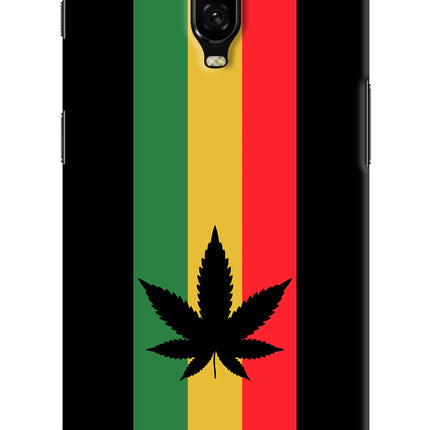 Weed Flag Oneplus 6T Hard Case Back Cover by Casekaro