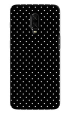 White Dots Oneplus 6T Hard Case Back Cover by Casekaro