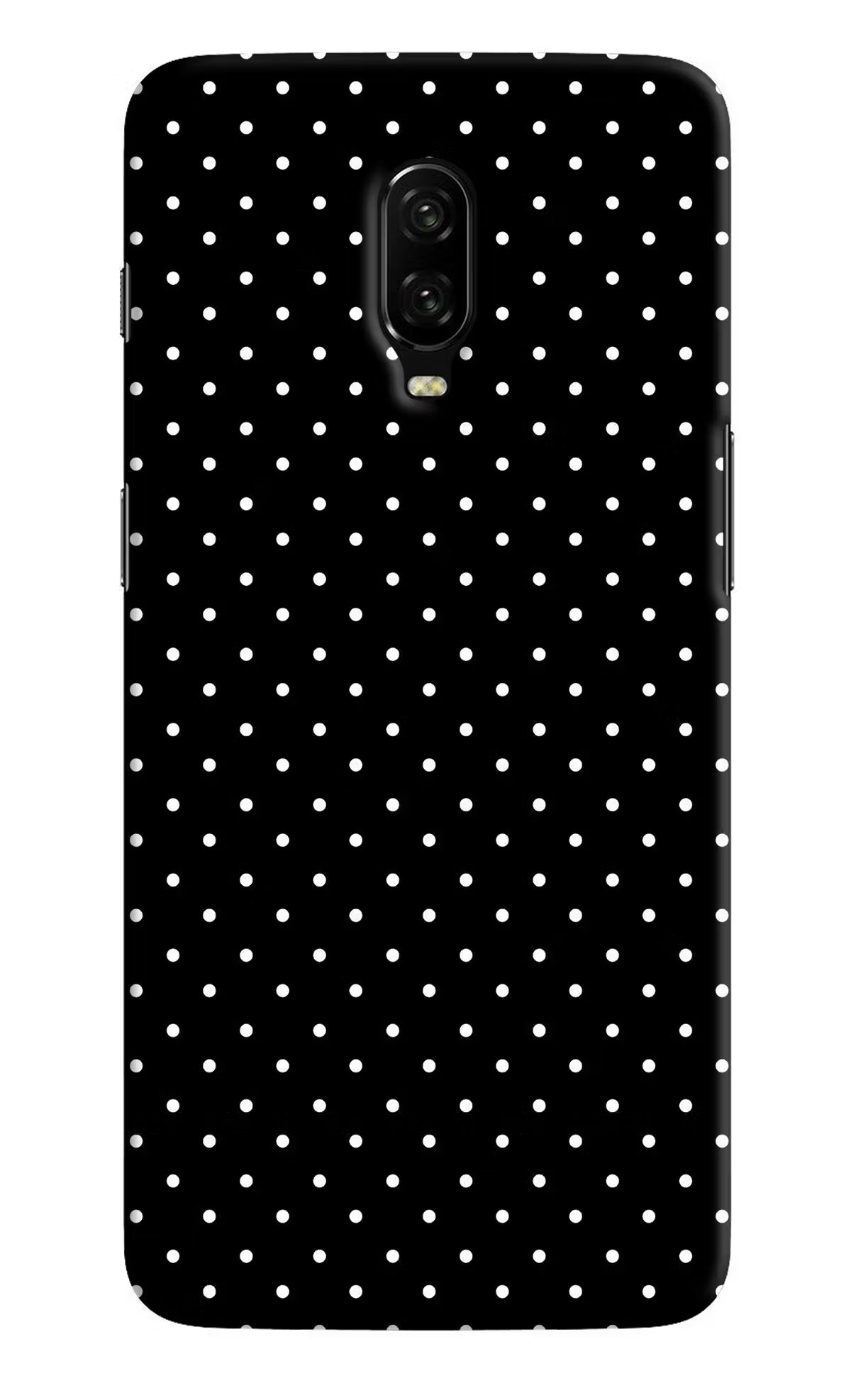 White Dots Oneplus 6T Hard Case Back Cover by Casekaro
