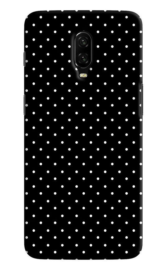 White Dots Oneplus 6T Hard Case Back Cover by Casekaro