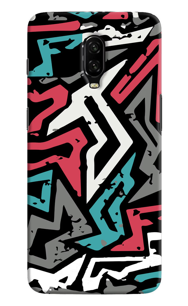 Geometric Graffiti Oneplus 6T Hard Case Back Cover by Casekaro