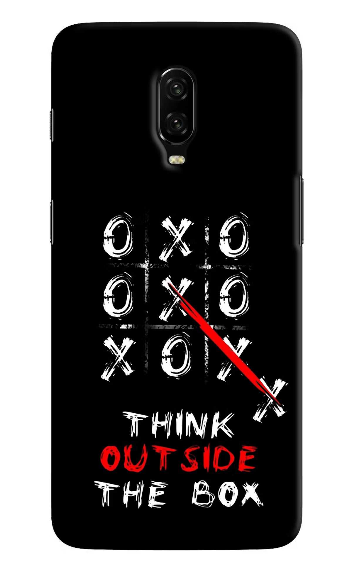 Think out of the BOX Oneplus 6T Hard Case Back Cover by Casekaro