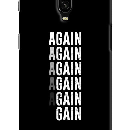 Again Again Gain Oneplus 6T Hard Case Back Cover by Casekaro