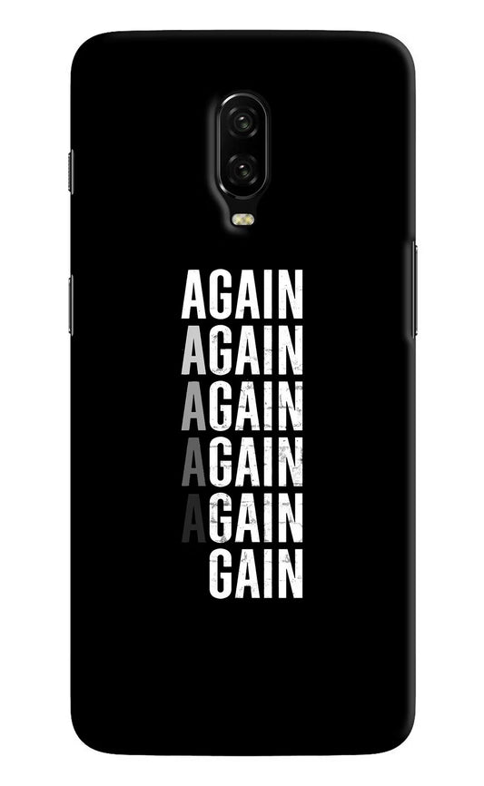 Again Again Gain Oneplus 6T Hard Case Back Cover by Casekaro
